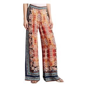 Anthropologie Ranna Gill Airy Samaire Pants Wide Leg Floral Boho Gypsy Size 4
